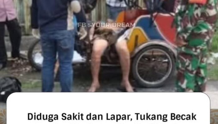 Ia Pergi dalam Diam, Kakek Penarik Becak Ditemukan Tak Bernyawa, Diduga Karena Lapar dan Letih