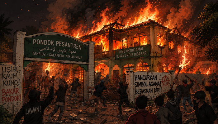 Massa Bakar Ponpes di Mesuji Usai Muncul Dugaan Pencabulan, Polisi Amankan 1 Orang