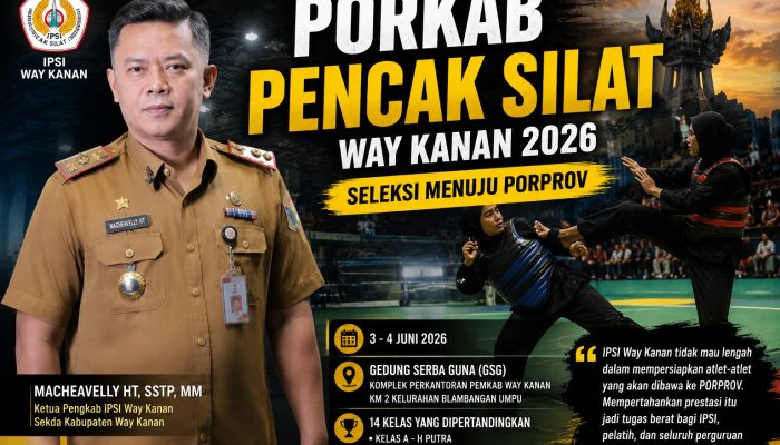 IPSI Way Kanan Gelar PORKAB Pencak Silat 3–4 Juni, Ajang Seleksi Menuju PORPROV